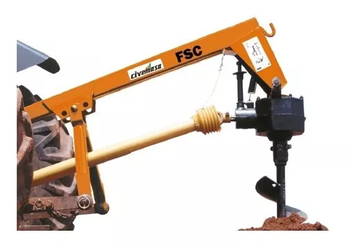 Perfurador de Solo Civemasa com brocas de 9 e 12 polegadas para construção de cercas e plantio de árvores